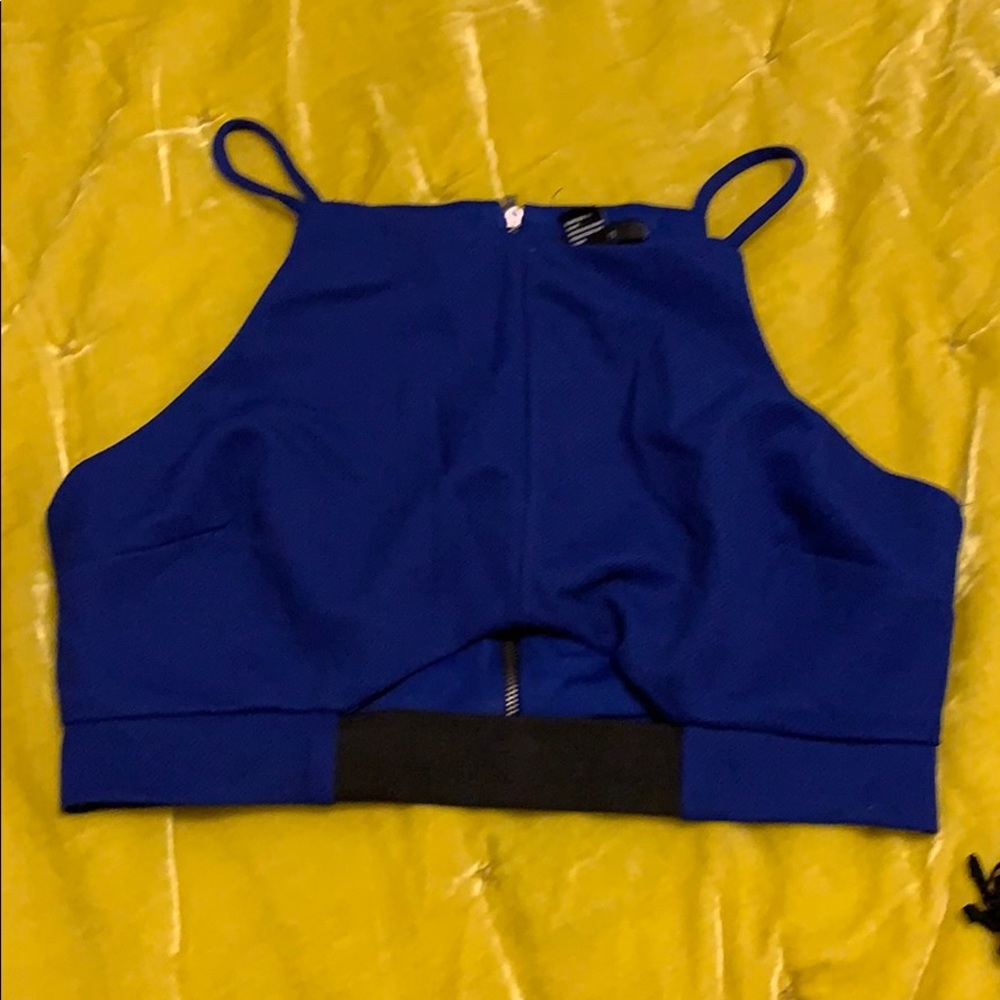 Navy blue halter top